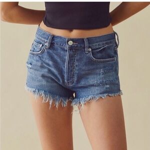 Free People - button fly jean shorts - size 28